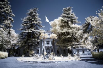 infrared shot of the school building