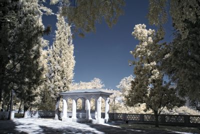 infrared shot of the old tomb